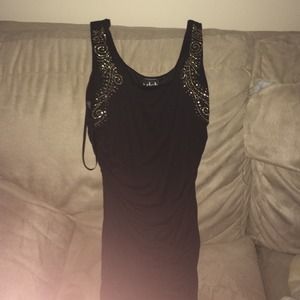 Tight black dress