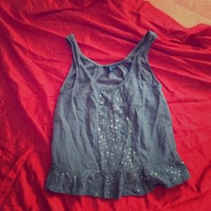 Gray sequin American Eagle XS top