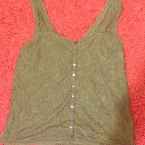 Hollister button down crop top