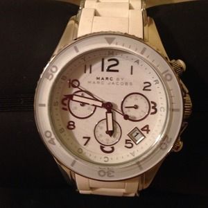 White and silver Marc Jacobs watch