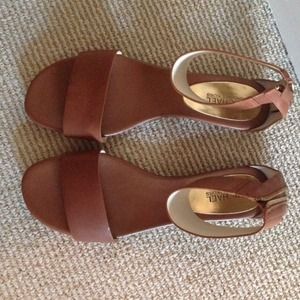 Luggage colored Michael Kors Sandals