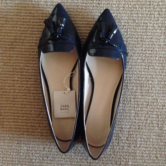Navy Blue Zara flats