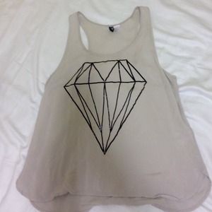 Diamond light gray tank top shirt