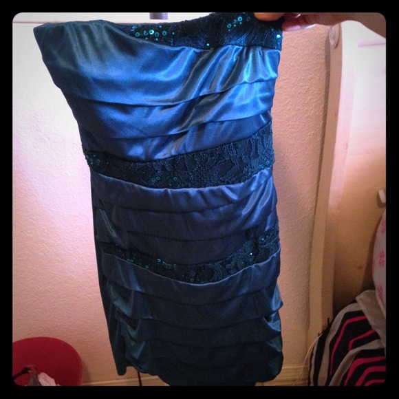 Turqoise mini dress