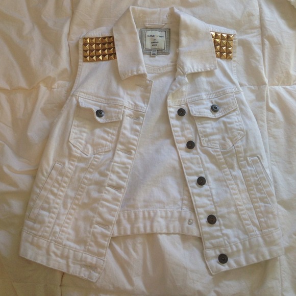 White denim Vest