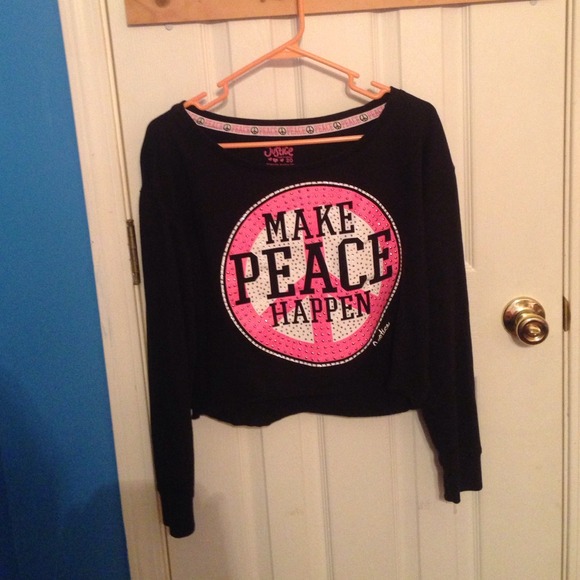 a cropped sweatshirt from justice!