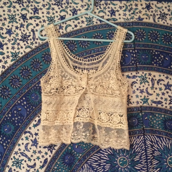 Boho Crochet Lace Vest.