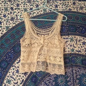 Boho Crochet Lace Vest.
