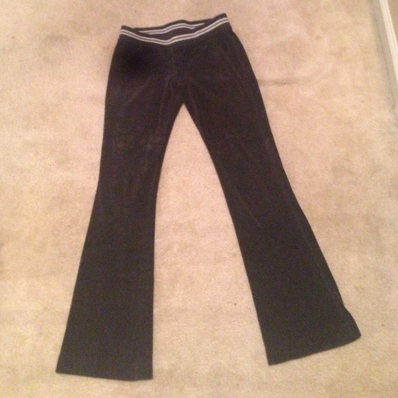 Express black velour track pants