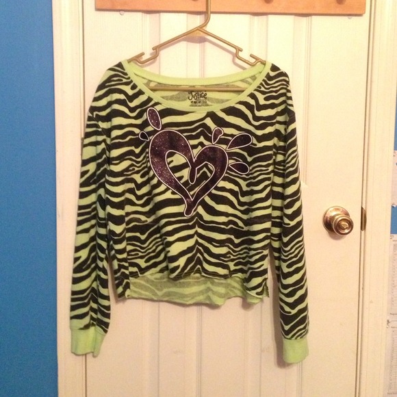 a cropped sweatshirt from justice!