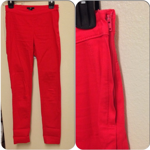 Red pants.