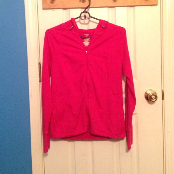 pink light, zip up jacket!