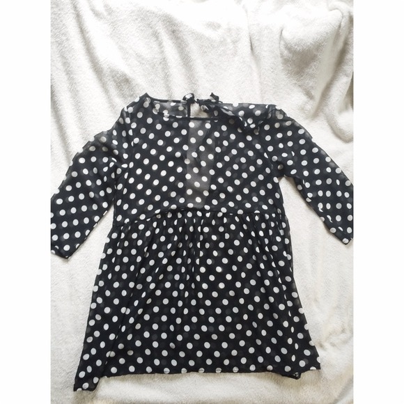 Pocka-dot see through baby doll dress