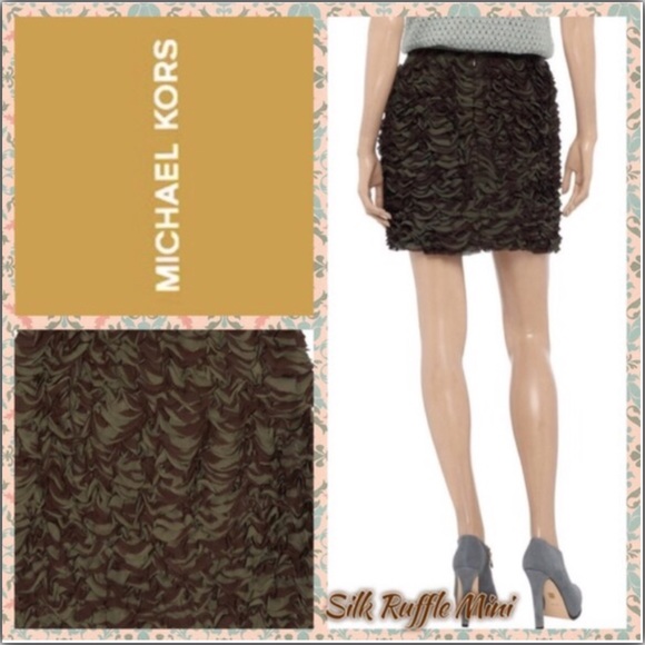 MICHAEL Michael Kors Ruffle Silk Mini Skirt - Picture 2 of 3