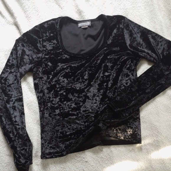 Vintage black velvet top
