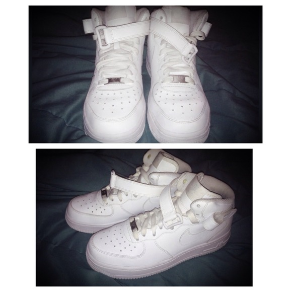All White Hightop Air Force Ones