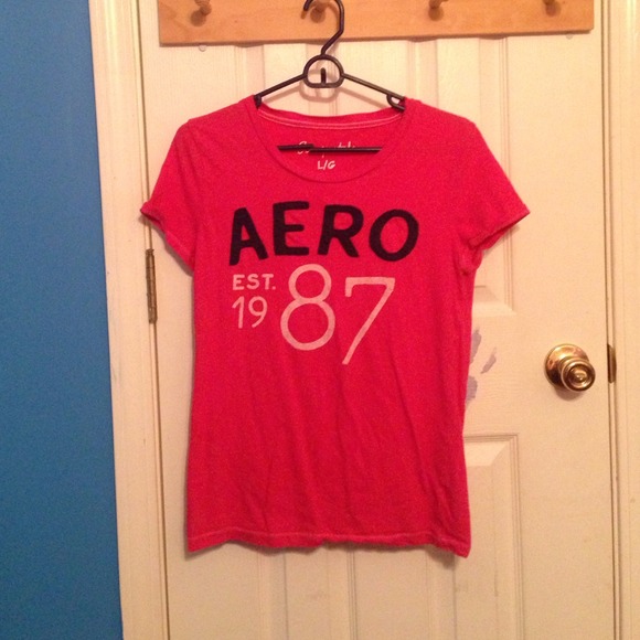 simple, pink aeropostale t shirt.