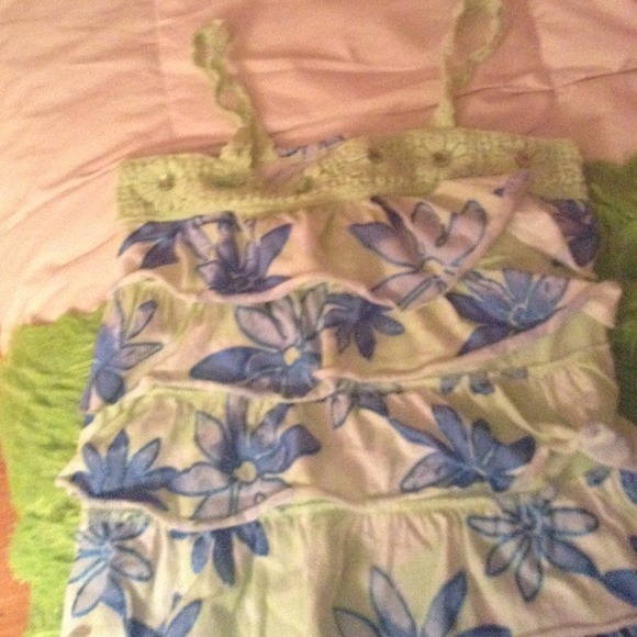 Girly floral tank top