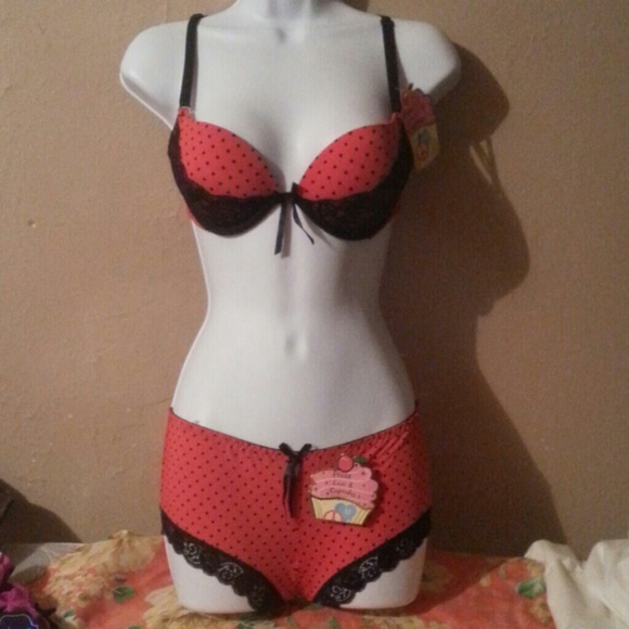 Lady bug polka dot underwear set brand new never w