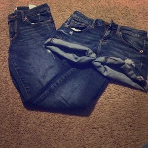 American eagle shorts and abercrombie jeans