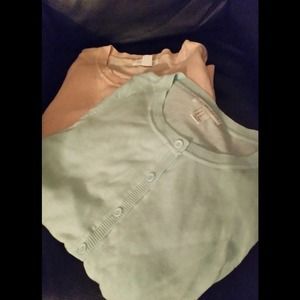 Two Cardigans (Peach & Mint)