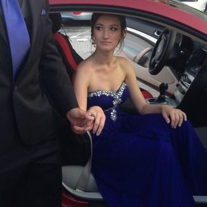 Xscape Royal Blue/Purple gown size 6petite