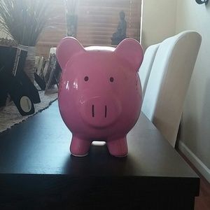 Pink piggy bank