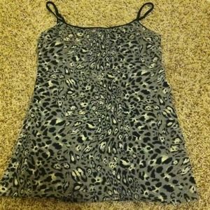 Black and white cheetah tank