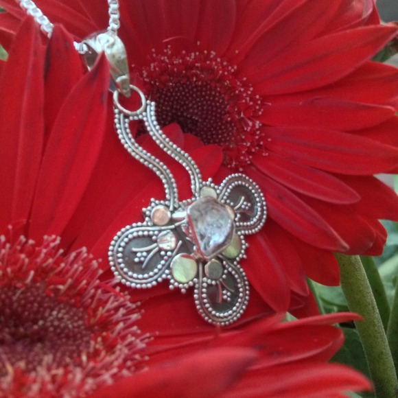 ✋🏻SOLD✋🏻 925 Silver Herkimer Diamond necklace💎 - Picture 2 of 4