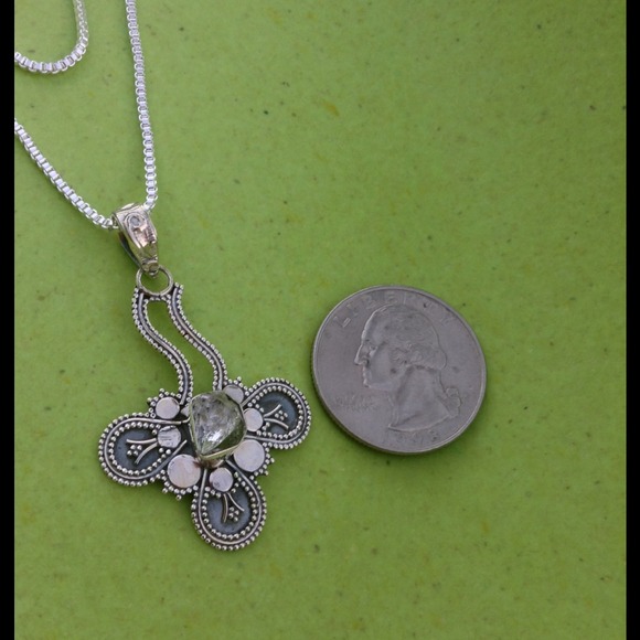 ✋🏻SOLD✋🏻 925 Silver Herkimer Diamond necklace💎 - Picture 3 of 4