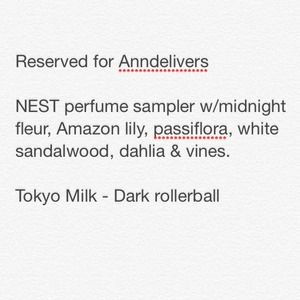 Five .25 nest perfumes and Tokyo milk perfume