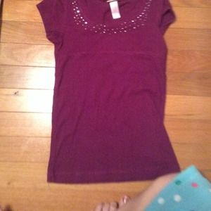 Purple pop of sparkle tee kids or small woman