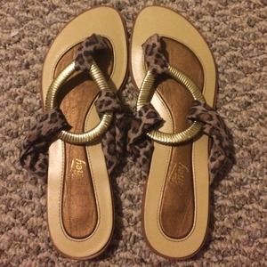 Fun leopard strap sandals