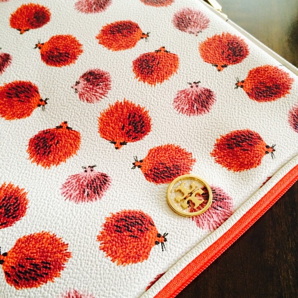Tory Burch Accessories - Tory Burch IPad Case hedgehogs red and white