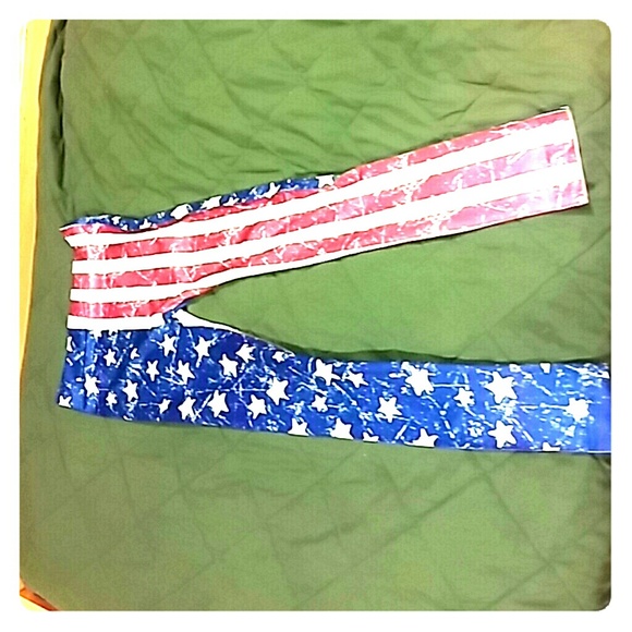 Adorable us flag tights