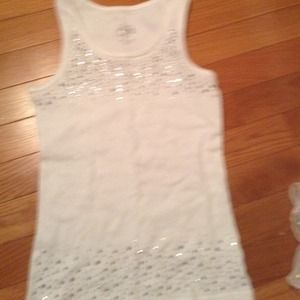 White tank touch of sparkle kids of xx small