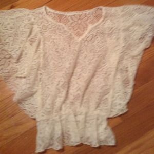 Lace bathing suit cover up top xxxsmall