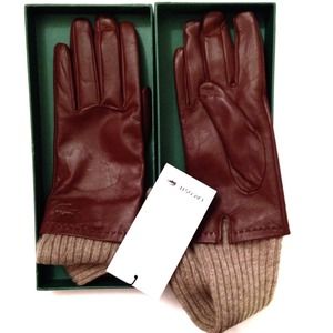 Lacoste leather gloves
