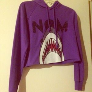 Cropped purple hoodie