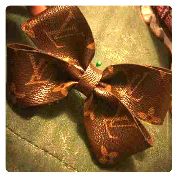 Hand made custom Louis Vuitton Hair Bow