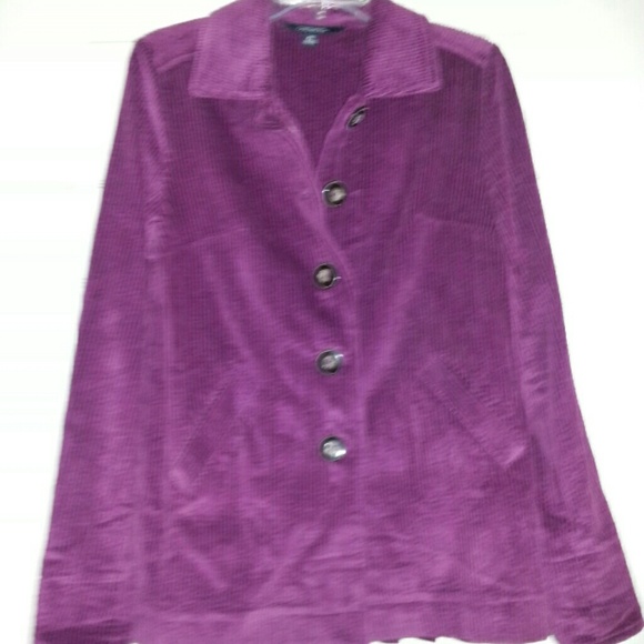 Cute Plum Color Coat - Corduroy - Cute w/Jeans!