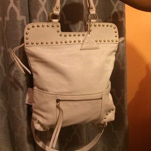 Studded Sorial Tote! Pearl white, brand new!!!