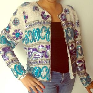 Vintage beaded blazer