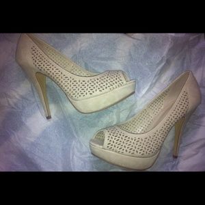 Apt. 9 laser cut peep toe heels. NWT!!