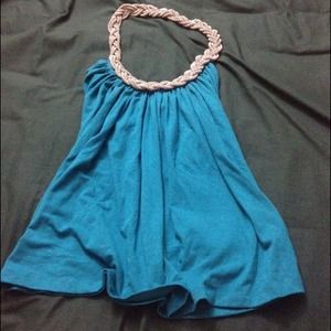Teal colored halter top
