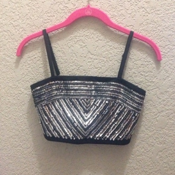 Sequin crop top