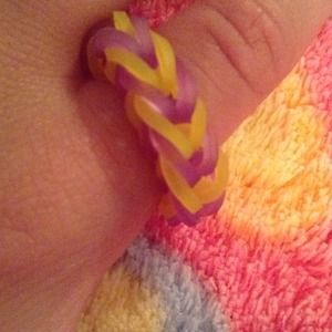 A rainbow loom ring