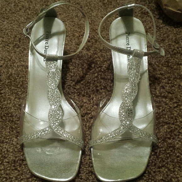 Sparkly Silver Formal Heels