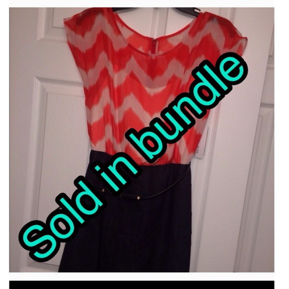 Alyx Limited  Dresses & Skirts - Chevron belted dress NWT