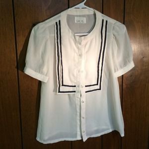 Nautical white blouse